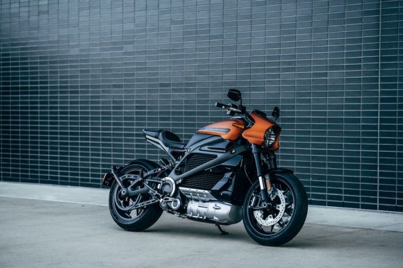 Motorcycle - black and orange motorcycle