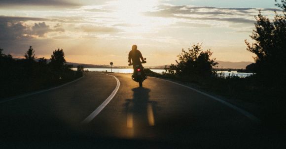 Motorcycle - Person Riding Motorcycle during Golden Hour