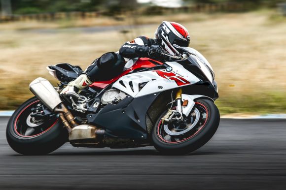 Motorcycle - man riding sports bike