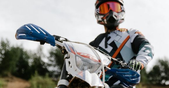 Off-road Traction. - Low Angle Shot of a Rider riding a Dirt Bike