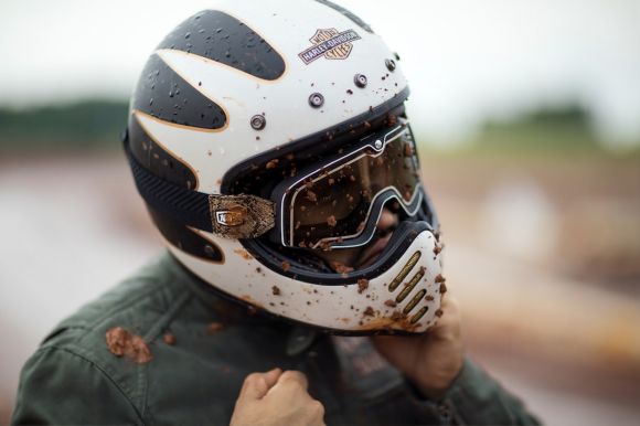 Motorcycle Helmet - person wearing white and black helmet