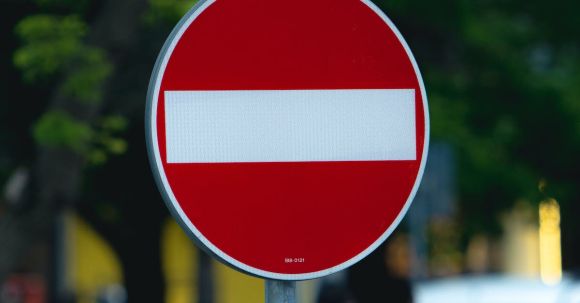 Signal Rules. - Close-up of a No Entry Road Sign