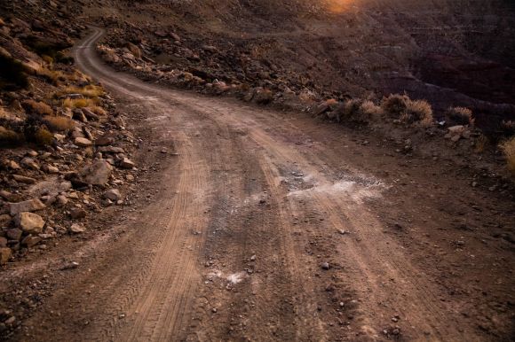 Off-road - brown soil pavement