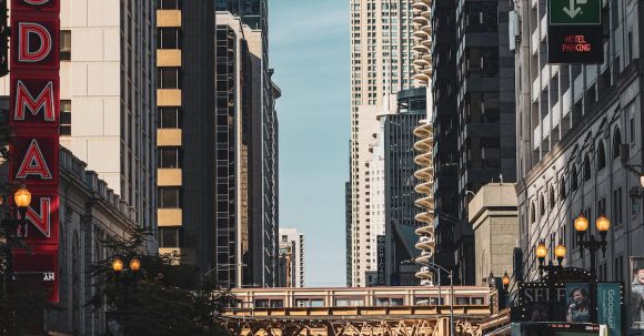 Traffic Tips - Downtown Street in Chicago