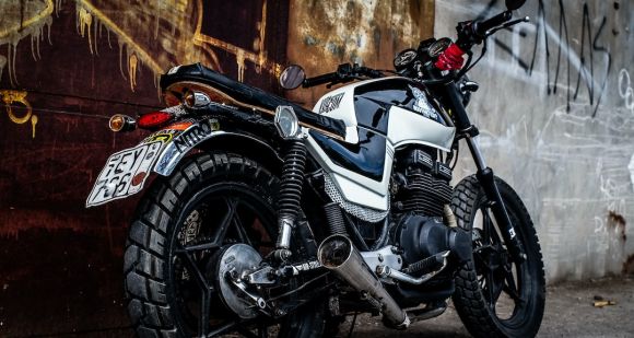 Motobike - white and black motorcycle