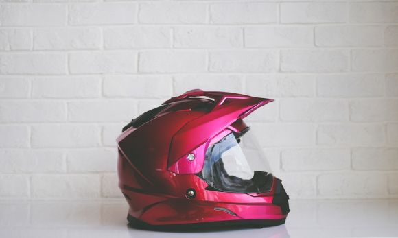Motorcycle Helmet - red full-face helmet